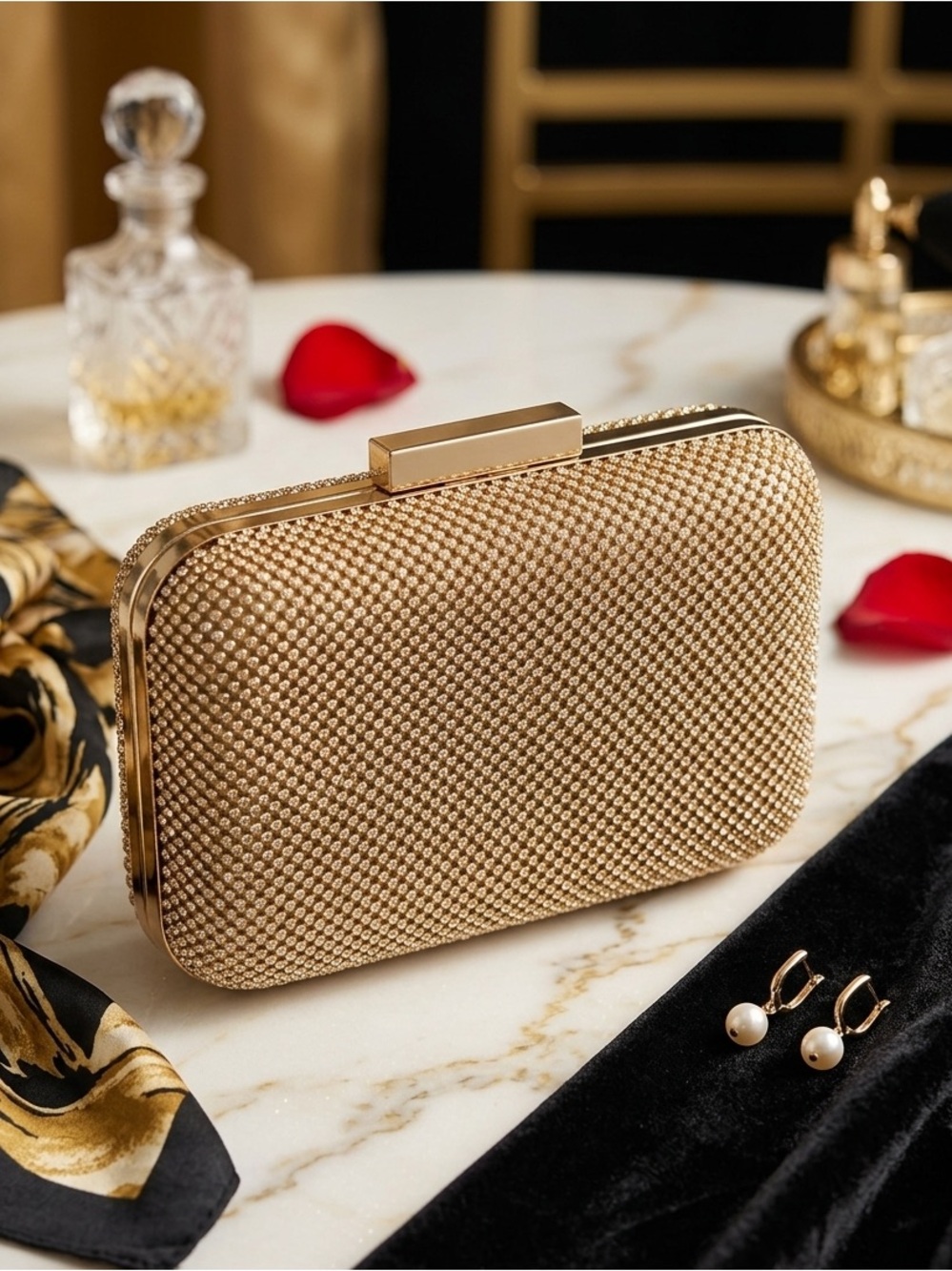 NWT INC INTERNATIONAL CONCEPTS Gold Clutch Purse Sydney Sparkle